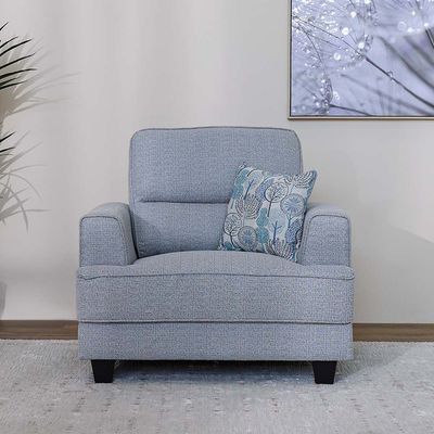 Winterfell 1-Seater Fabric Sofa - Warm Grey - With 2-Year Warranty