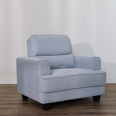 Winterfell 1-Seater Fabric Sofa - Warm Grey - With 2-Year Warranty
