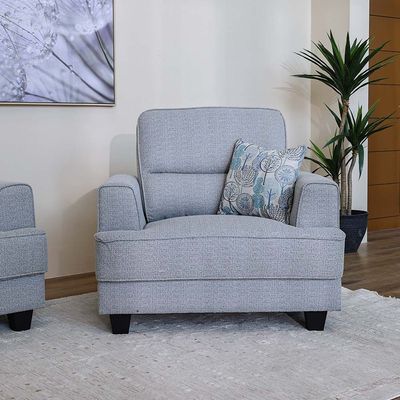 Winterfell 1-Seater Fabric Sofa - Warm Grey - With 2-Year Warranty