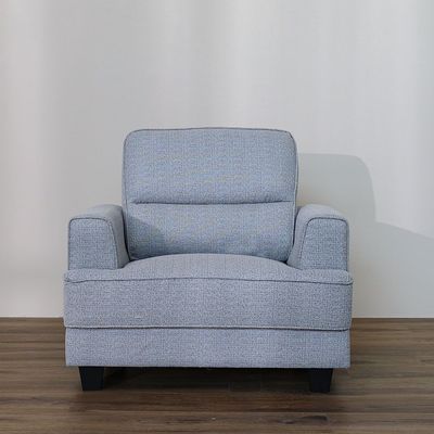 Winterfell 1-Seater Fabric Sofa - Warm Grey - With 2-Year Warranty