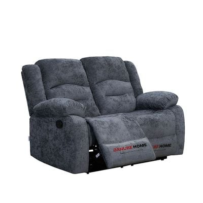 Dazler 2-Seater Fabric Recliner- Gray