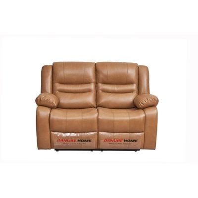 Dazler 2 Seater Air Leather Recliner - Brown