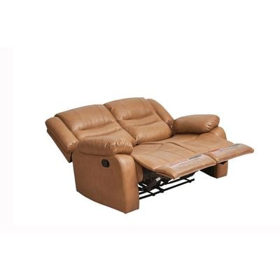 Dazler 2 Seater Air Leather Recliner - Brown