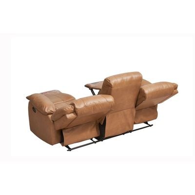Dazler 3 Seater Air Leather Recliner - Brown