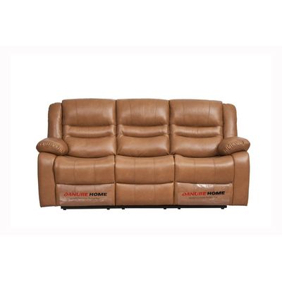 Dazler 3 Seater Air Leather Recliner - Brown