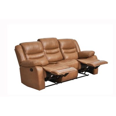 Dazler 3 Seater Air Leather Recliner - Brown