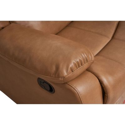 Dazler 3 Seater Air Leather Recliner - Brown