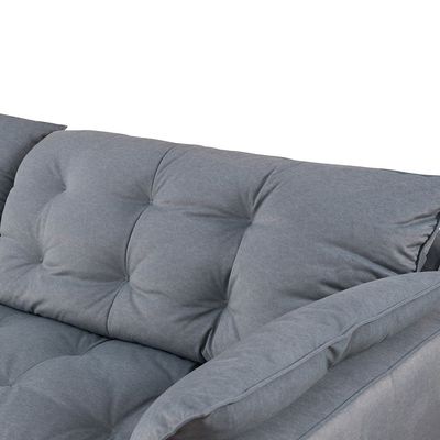 Zabel 4-Seater Fabric Sofa - Slate - With 5-Year Warranty