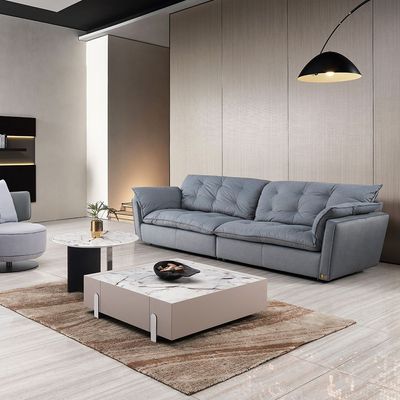 Zabel 4-Seater Fabric Sofa - Slate - With 5-Year Warranty