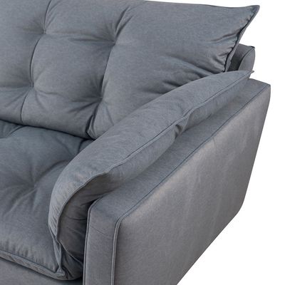 Zabel 4-Seater Fabric Sofa - Slate - With 5-Year Warranty