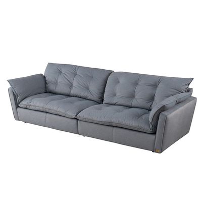 Zabel 4-Seater Fabric Sofa - Slate - With 5-Year Warranty