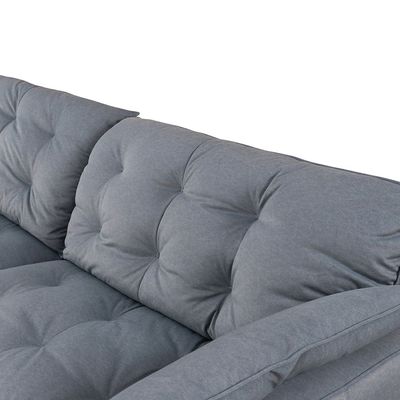 Zabel 4-Seater Fabric Sofa - Slate - With 5-Year Warranty