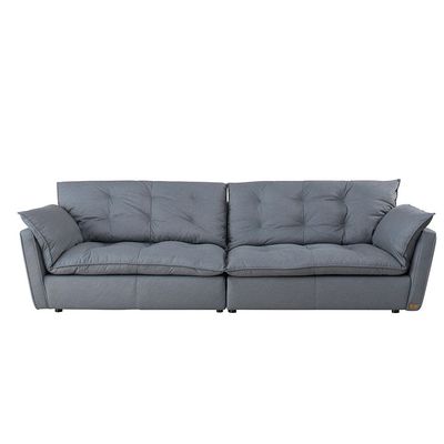 Zabel 4-Seater Fabric Sofa - Slate - With 5-Year Warranty