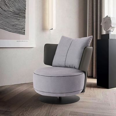 Zabel 1-Seater Swivel Chair - Grey/Slate - With 5-Year Warranty