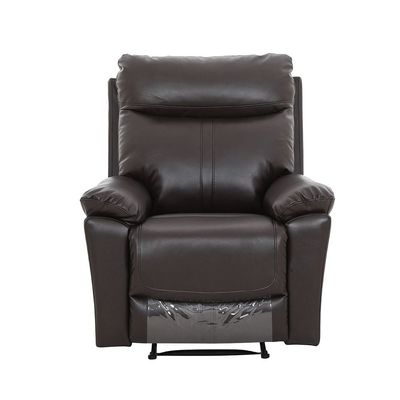 Valor 6-Seater Faux Leather Recliner Set - Dark Brown - With 2-Year Warranty