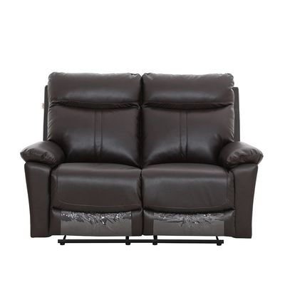 Valor 6-Seater Faux Leather Recliner Set - Dark Brown - With 2-Year Warranty