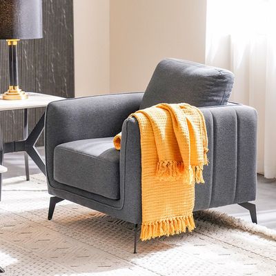 Stellar 6-Seater Fabric Sofa Set - Grey - With 2-Year Warranty