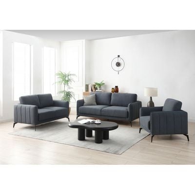 Stellar Fabric 3+2+1 Sofa Set - Grey