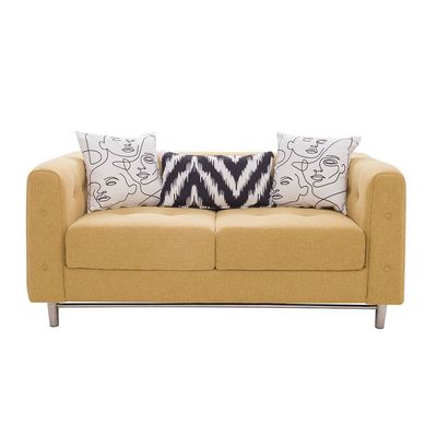 Lizzi 3+2+1 Seater Fabric Sofa Set- Yellow
