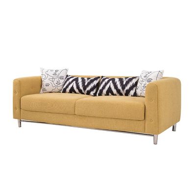 Lizzi 3-Seater Fabric Sofa - Yellow - With 2-Year Warranty