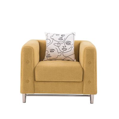Lizzi 1 Seater Fabric Sofa - Yellow