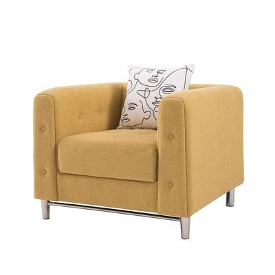 Lizzi 1 Seater Fabric Sofa - Yellow