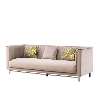 Verdant 3-Seater Fabric Sofa - Light Brown - With 2-Year Warranty