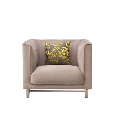 Verdant 1-Seater Fabric Sofa - Light Brown - With 2-Year Warranty