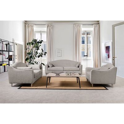 Cyprus 6-Seater Fabric Sofa Set - Grey - With 3-Year Warranty