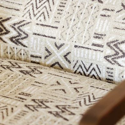 أوسلو - أريكة قماشية بمقعد واحد - بيج/نمط - مع ضمان لمدة عامين