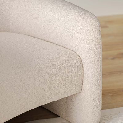 Natsuda 1-Seater Fabric Sofa - Beige - With 2-Year Warranty