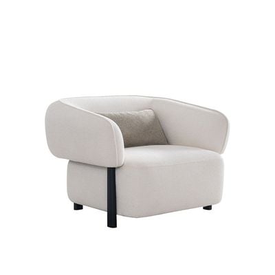 Azkar 1-Seater Fabric Sofa - Beige - With 2-Year Warranty