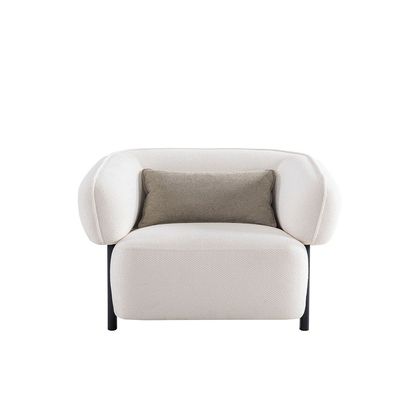 Azkar 1-Seater Fabric Sofa - Beige - With 2-Year Warranty