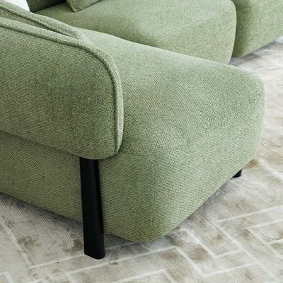 Azkar Left Corner Fabric Sofa - Olive - With 2-Year Warranty