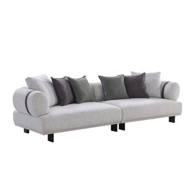 Elizar 4+1+1 Seater Fabric Sofa Set - Multi Color