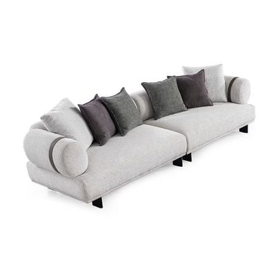 Elizar 4+1+1 Seater Fabric Sofa Set - Multi Color