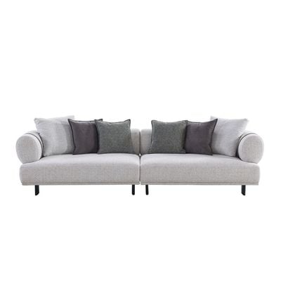 Elizar 4-Seater Fabric Sofa - Beige - With 2-Year Warranty 