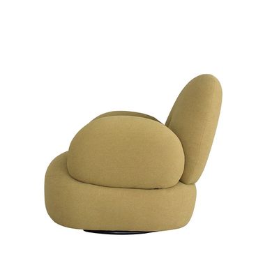 Bram 1 Seater Fabric Swivel Chair - Yellow Tan