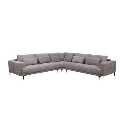 Oracion 7-Seater Sectional Corner Fabric Sofa - Light Brown - With 5-Year Warranty