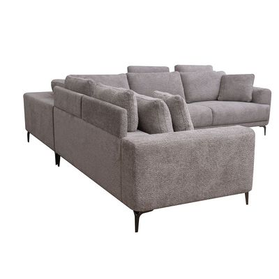 Oracion 7-Seater Sectional Corner Fabric Sofa - Light Brown - With 5-Year Warranty