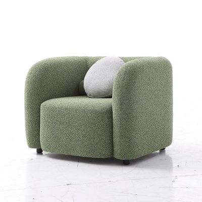 Lindon 1 Seater Fabric Sofa - Moss Green / Off White