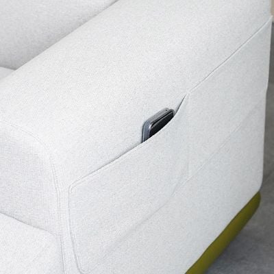 Marnel Left Corner Fabric Sofa - Beige - With 2-Year Warranty