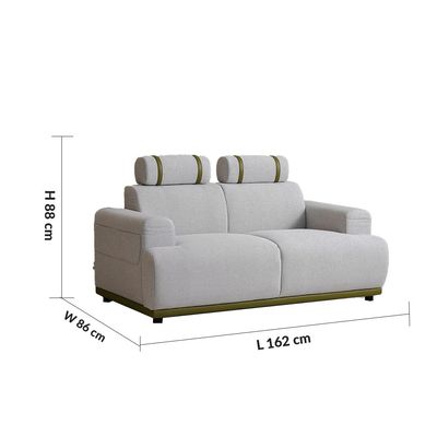 Marnel 6-Seater Fabric Sofa Set - Beige - With 2-Year Warranty