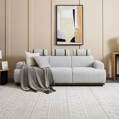 Marnel 3-Seater Fabric Sofa - Beige - With 2-Year Warranty