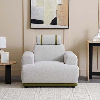 Marnel 1-Seater Fabric Sofa - Beige - With 2-Year Warranty