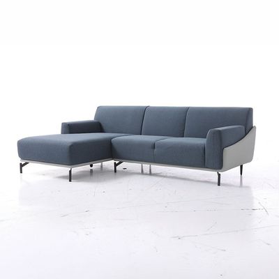 Acama Left Corner Fabric Sofa - Teal / Grey