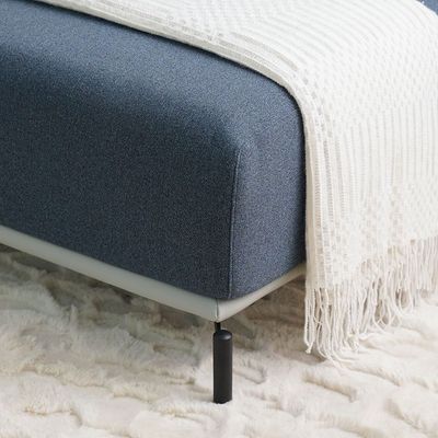 Acama Right Corner Fabric Sofa - Teal / Grey