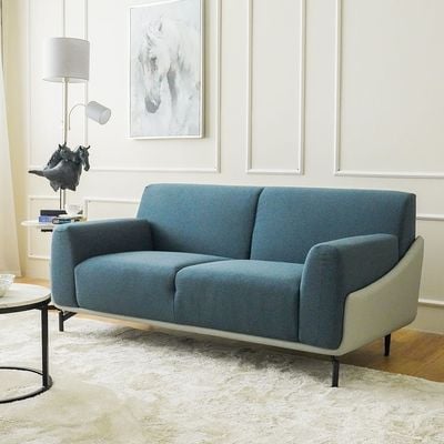 Acama 5-Seater Fabric Sofa Set - Teal/Grey - With 2-Year Warranty