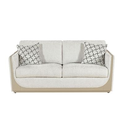 Westeros 2-Seater Fabric Sofa - Light Beige/Champagne - With 2-Year Warranty