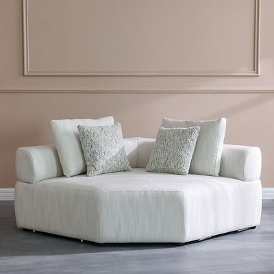 Galaxy 7-Seater Sectional Corner Fabric Sofa - Beige/Brown - With 2-Year Warranty